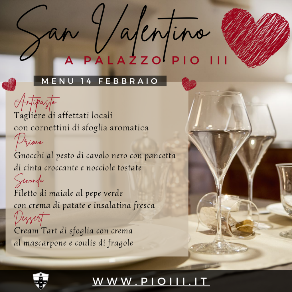 Menu per san Valentino 2025